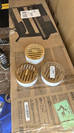NDS Round Floor Drain Grates – Set of 3