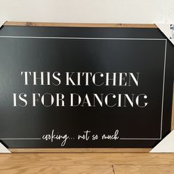 “Kitchen Is For Dancing” Wood Wall Decor
