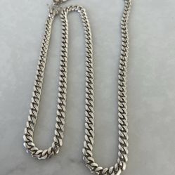 Silver Cuban Link Chain 30 Inch 100 Grams .925