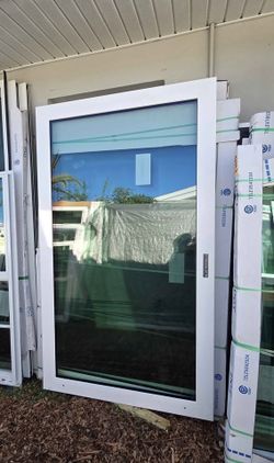 Brand New 142W x 80H Impact Sliding Glass Doors