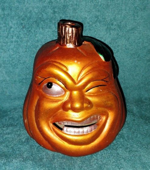 Used Halloween Pumpkin Tea Light Candle Holder