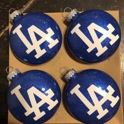 LA Christmas Ornaments Set Of 4