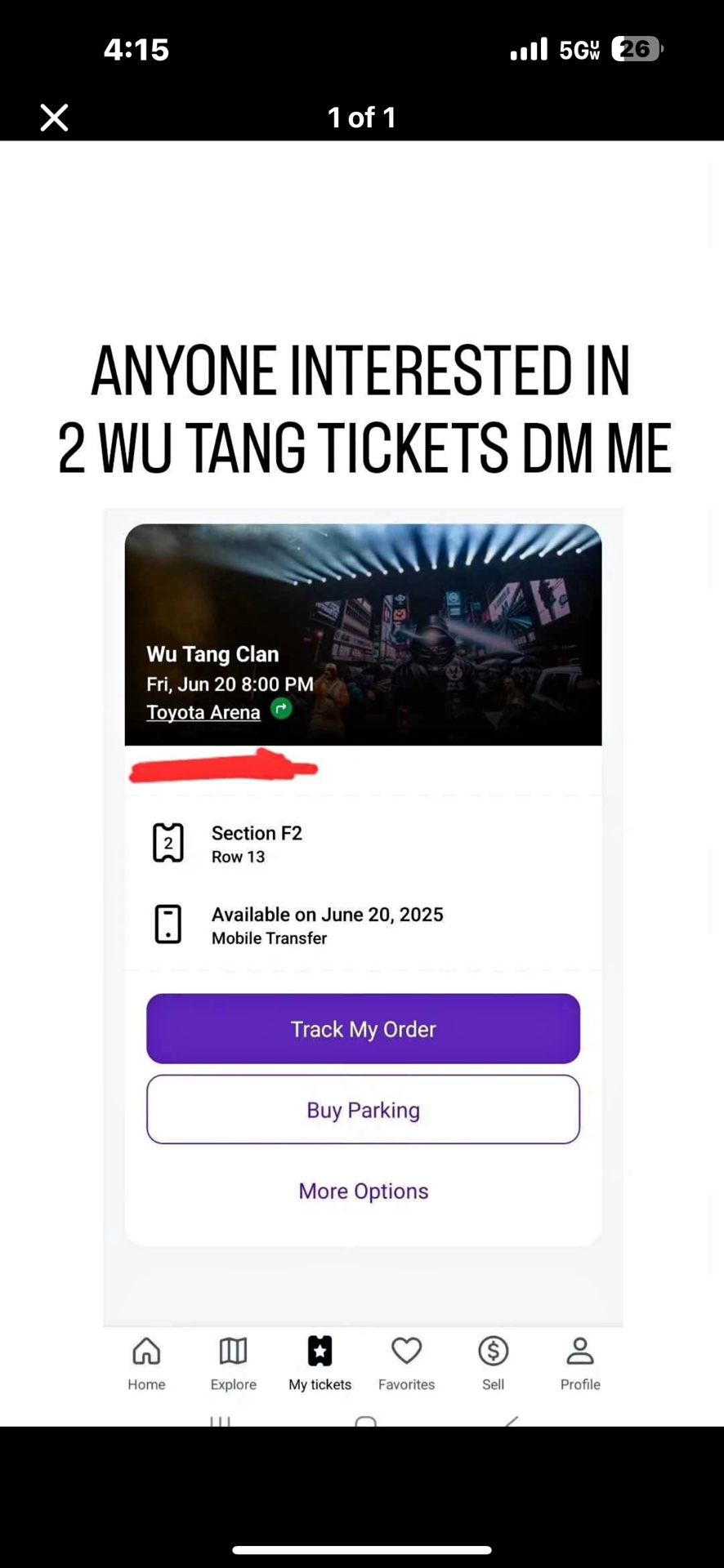 Wu Tang Tickets (Toyota Arena)