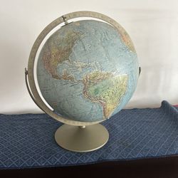 Authentic Late-1960s Replogle "Land and Sea" Desktop Globe