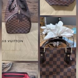 Authentic LV Speedy 35 Brown Damier Ebene