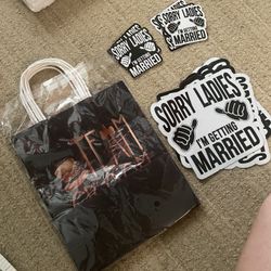 4 Team Groom Bachelor Gift Bags And Stickers 