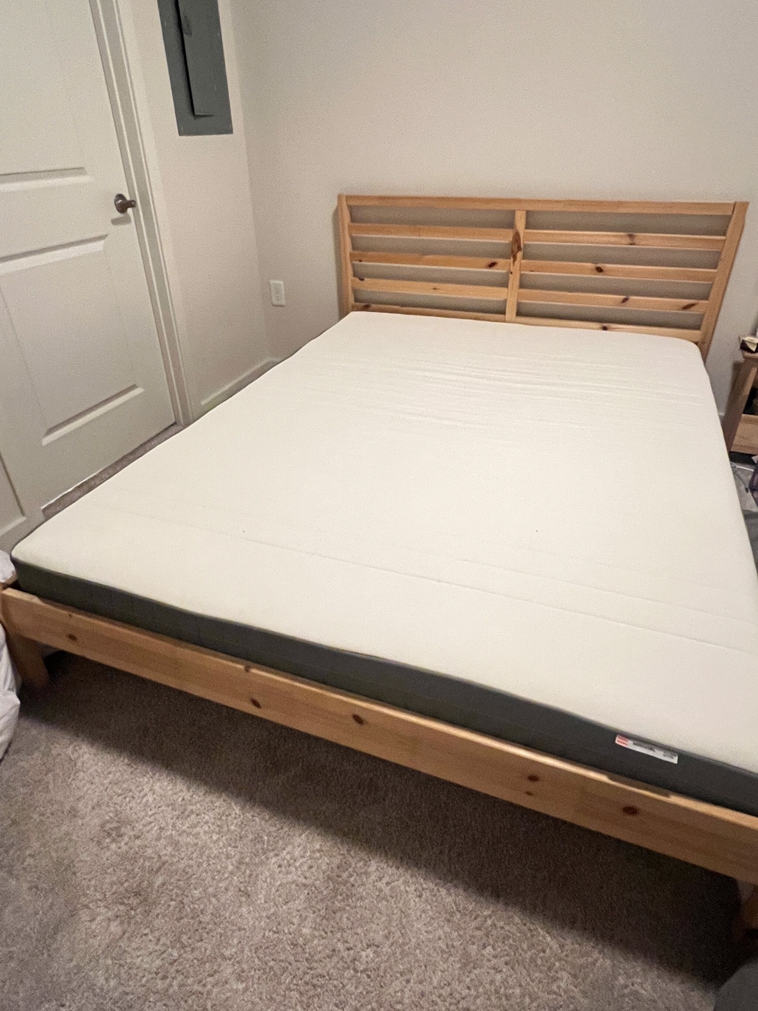 Queen Size Bed frame and Mattress