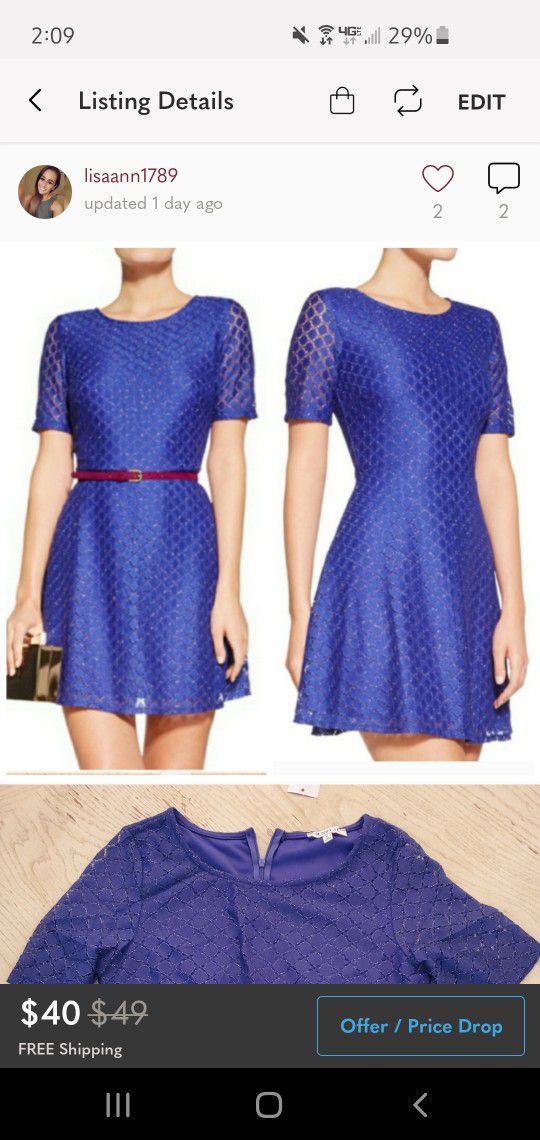 NEW With Tags Violet Skater Dress