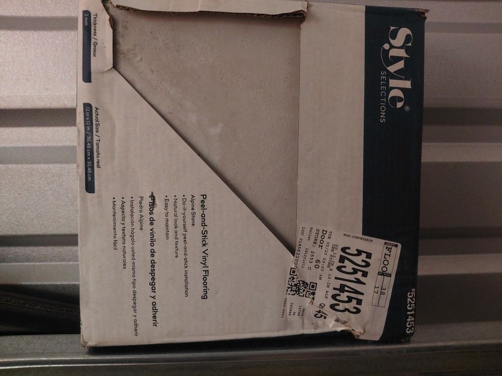 (90) 12x12 Self Adhesive Flooring. 