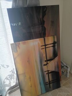 2 beach coastal canvas art