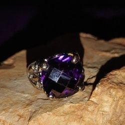 Amethyst CZ Ring