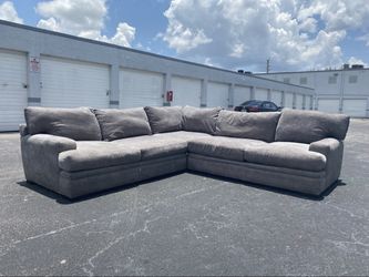 Gray Cindy Crawford Sectional Couch Sofa