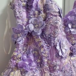 Lavender Embellished Dress