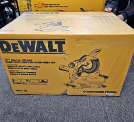 DEWALT 15 Amp Corded 12 in. Double Bevel Sliding Compound Miter Saw, Blade Wrench and Material Clamp
