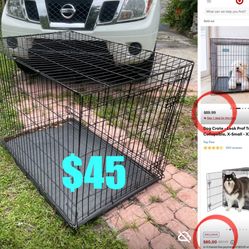 $45 large foldable Dogs 🐩 Create/Cage with tray for large dog,a little rust