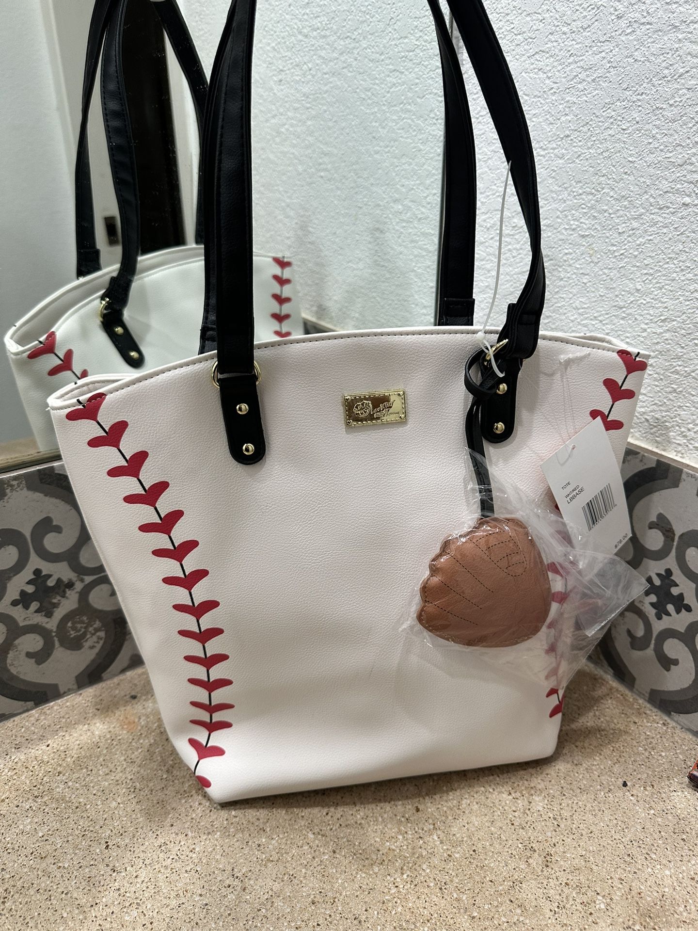 Betsy Johnson Baseball Purse