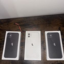 3 iPhones for Sale – 2 Black, 1 White – iPhone 11 – Used Like New – Unlocked