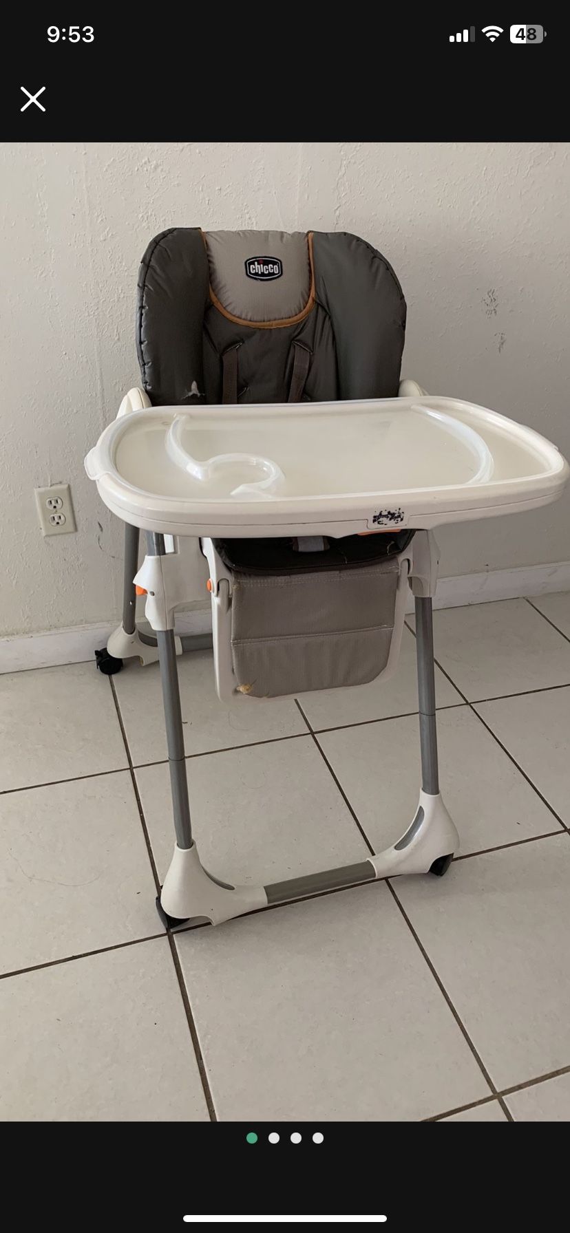 Chicco high chair there are some parts that are a little