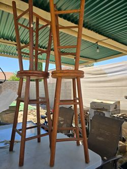 Wooden bar stools