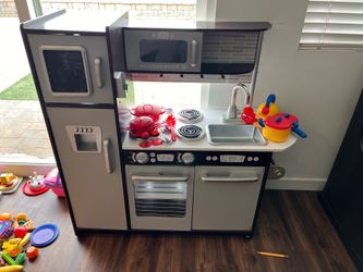 Kids Play Kitchen Plus Food, Pans and More