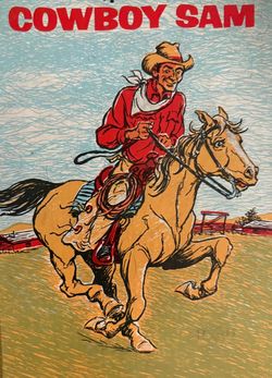 Cowboy Sam Vintage Children's Hardcover Book