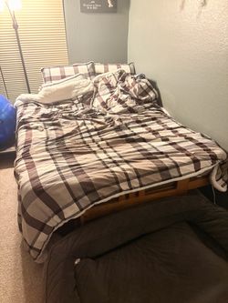 Futon brown wood