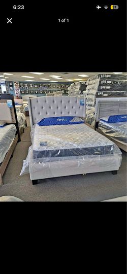 Elegance button tufted bed frames King Queen Twin Full delivery available