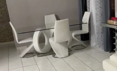 Comedor De Cristal De 4 Puestos