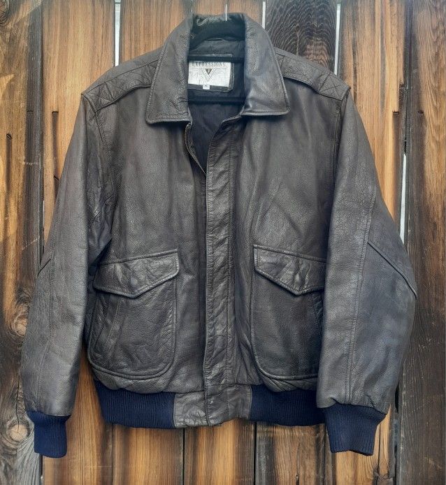 Men XL Leather Motorcycle Jacket
