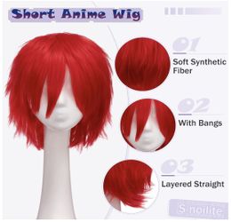 Short Red Wig Cosplay