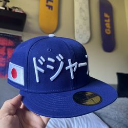 Los Angeles Dodgers Shohei Ohtani embroidered autograph Japanese hat Los Angeles Dodgers Shohei Ohtani embroidered autograph Japanese hat