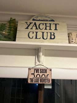 Yacht Club Wooden Decorative Sign