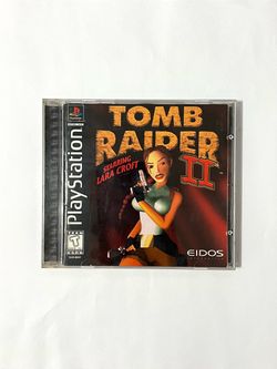 Tomb Raider II 2  (Sony PlayStation 1, 1997) Black Label PS1 Complete & Tested