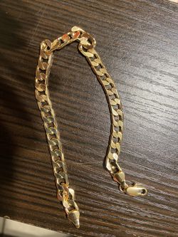 18k Brazilian Gold Filled Mens Bracelet 