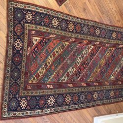 1870’s Antique Caucasian Kazak Rug 4x9
