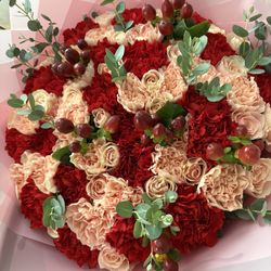 Roses And Carnations Mixed Bouquet 