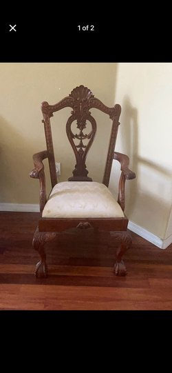 set of 8 vintage chippendale mahogany dining chairs ball and claw feet
