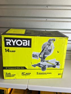 Ryobi 14 Amp Corded 10 in. Compound Miter Saw with LED Cutline Indicator MISSING HANDLES