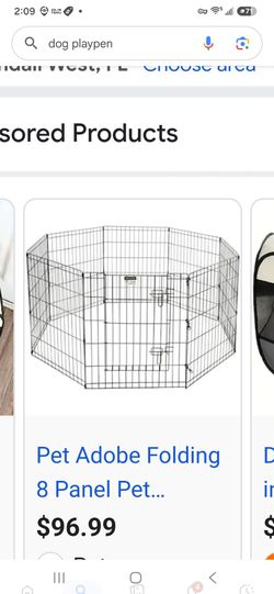 Pet Adobe Folding 8 Panel Dog Playpen