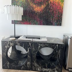 Faux Marble End Tables Night Stands By CB2