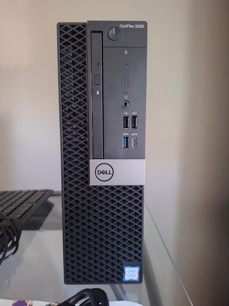 Dell Desktop Computer Small Form PC Full Setup Including Monitor Mouse And Keyboard