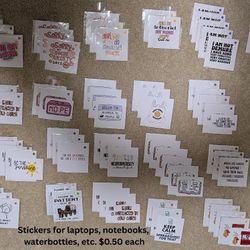 Fun Personalizing Stickers For Cars, Water Bottles, Laptops, Notebooks, And More!