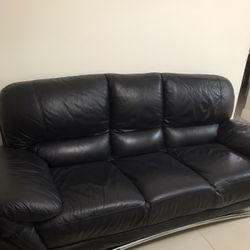 Leather Black Sofa