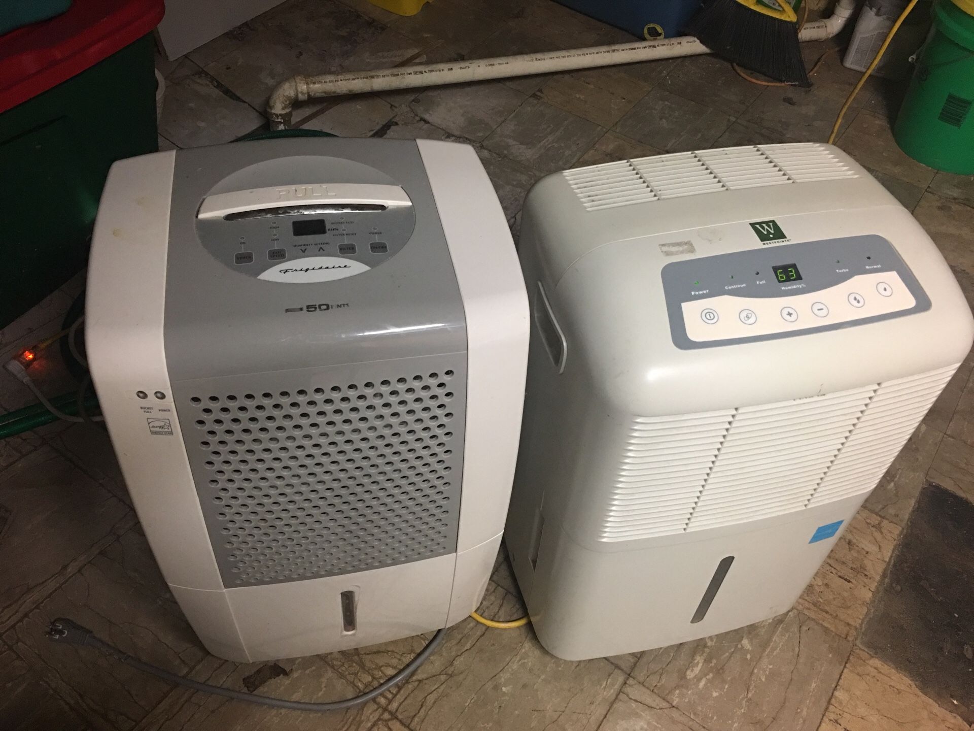 Frigidaire and westpointe dehumidifier