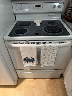 GE profile fridge stove and over and microwave