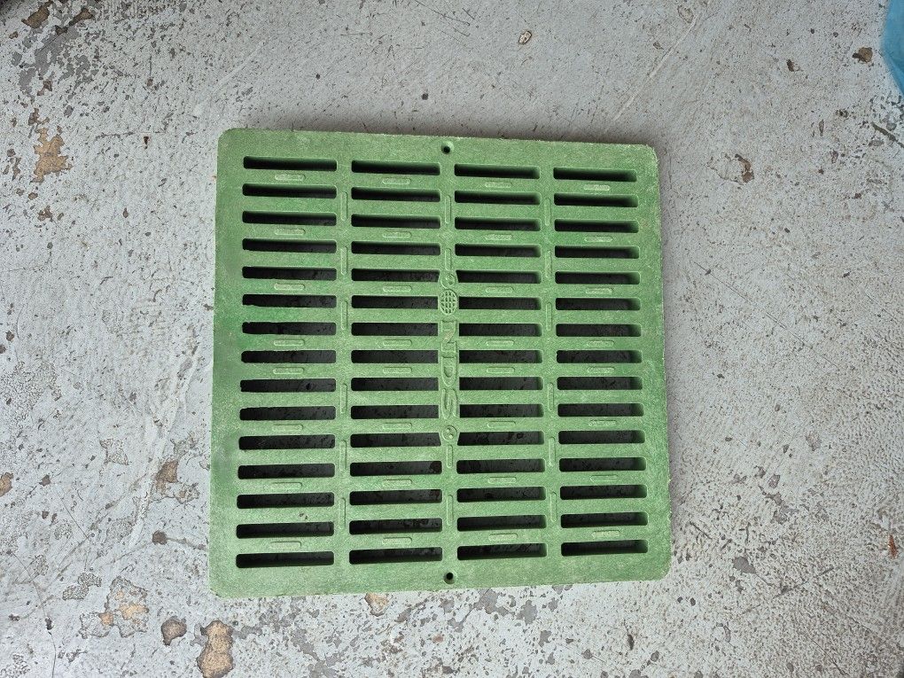 12 Inches Green Square Polyethylene Drain Grate