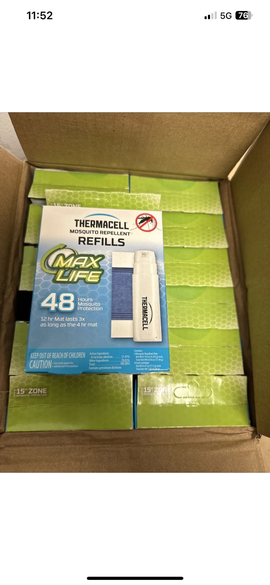 Thermacell Mosquito Repellent Refills; Compatible with Any Fuel-Powered Thermace
