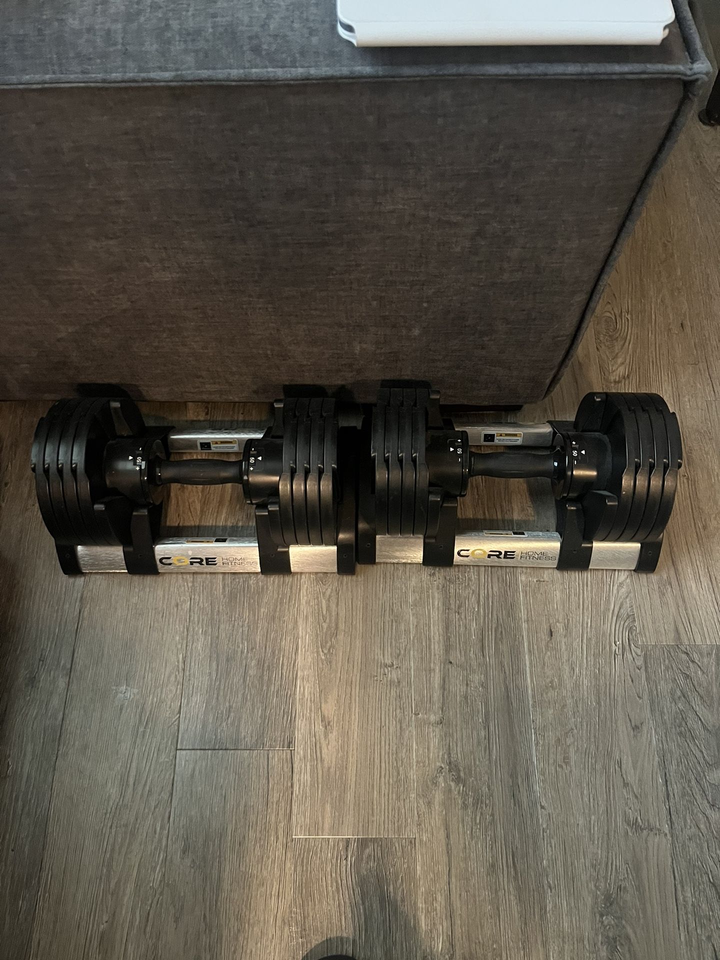 Core Home Fitness Adjustable Dumbbell Weight Set.