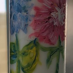 6 Inch Hand Painted Pillar Candles 