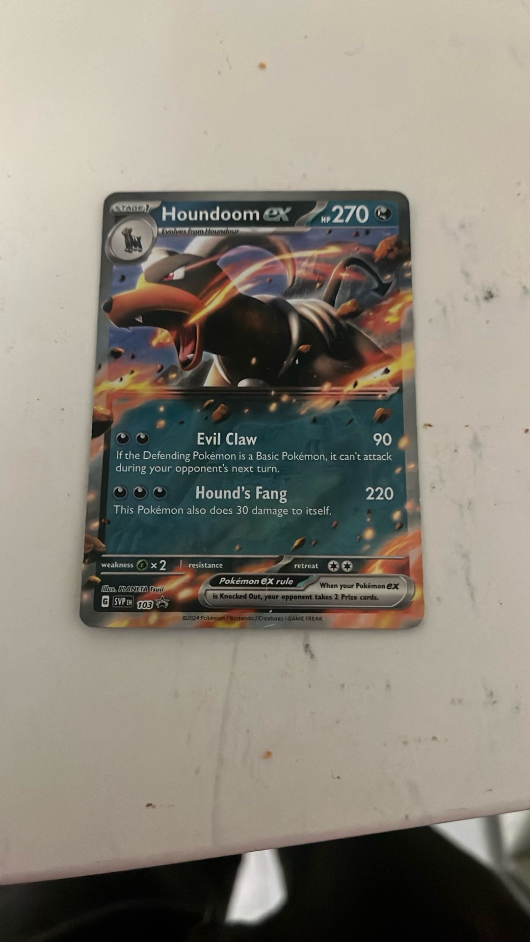 Stage 1 Houndoom 270hp ex 103 Promo Rare 